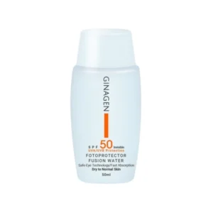 کرم ضدآفتاب بی‌رنگ ژیناژن مدل SPF50، مناسب پوست‌های معمولی و خشک، حجم 50 میلی‌لیتر