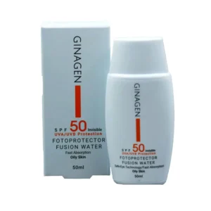 کرم ضدآفتاب بی‌رنگ ژیناژن مدل SPF50، مناسب پوست‌های چرب، حجم 50 میلی‌لیتر